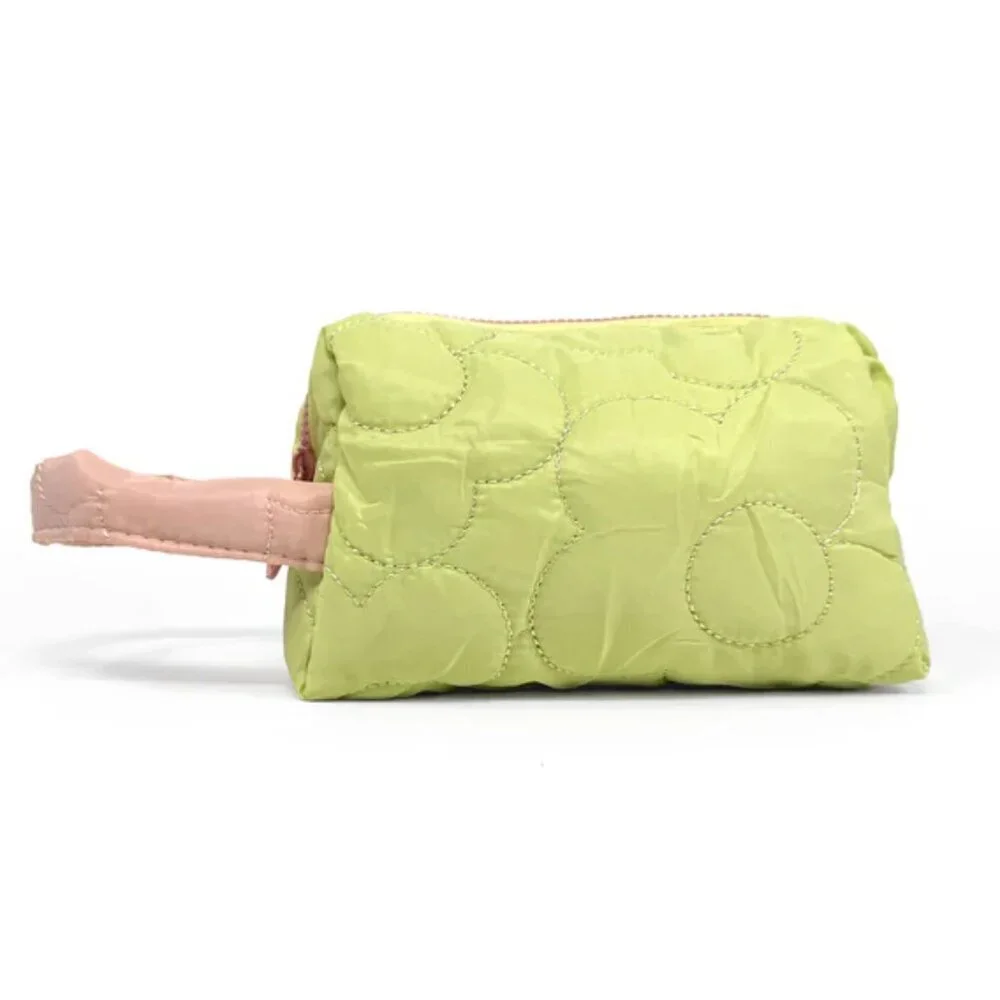 NWT Puffy Daisy Embroidered Y2K Yellow Makeup Bag